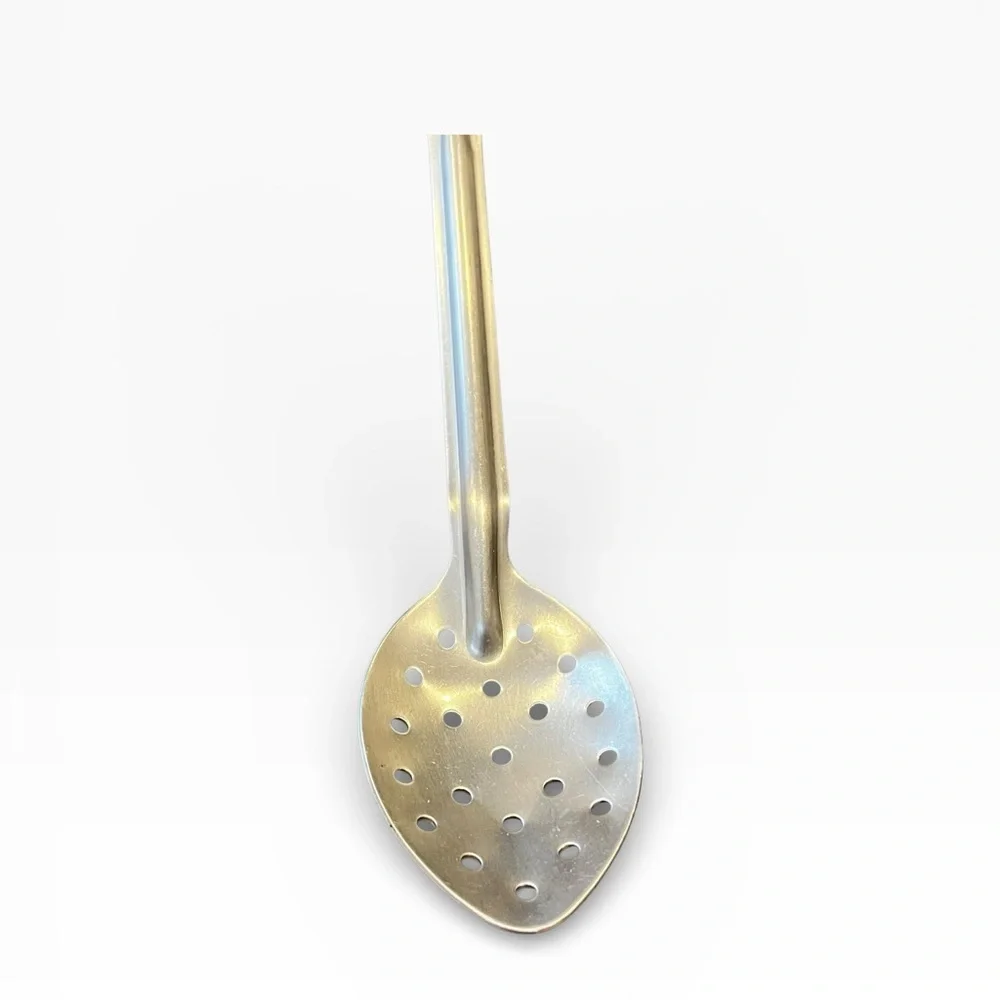 Stainless steel slotted perforated serving spoon